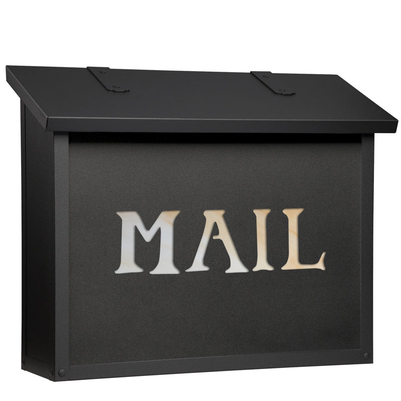 Boîte aux lettres murale classic, Miel, Noir texturé
