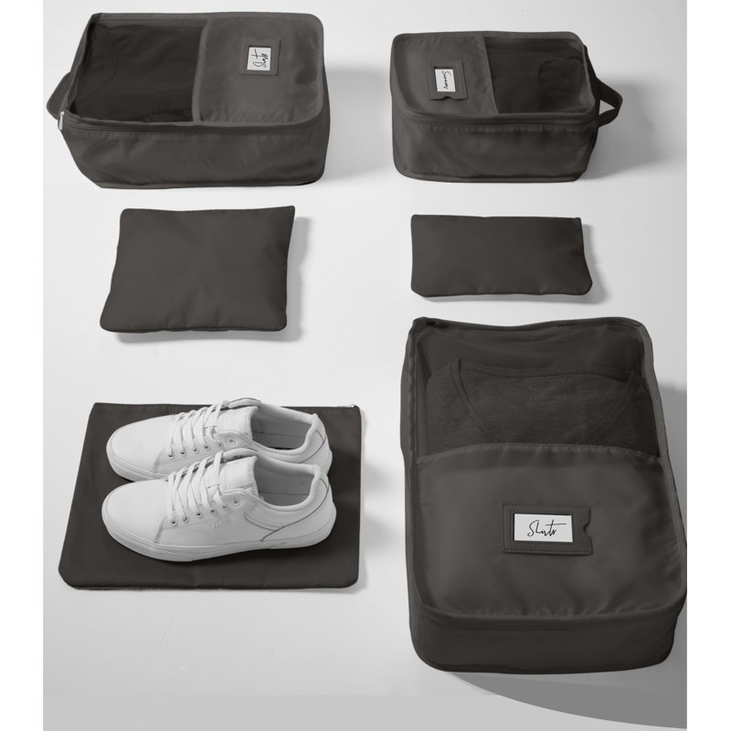  Ensemble de 6 cubes de luxe en noir délavé, Noir délavé