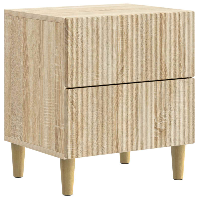 43cm W Manufactured Wood Bedside Table, Sonoma Oak