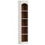 70.86" 5-Tier White & Oak Modern Slim Corner Cube Bookcase For Living Room, Office, Bedroom