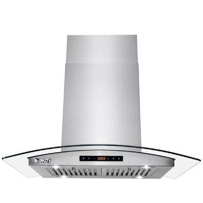 29"" 343 CFM Convertible Island Range Hood in Silver -  AKDY, RH0476CFL