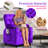 Kids 15.7'' Recliner with Cup Holder, Ergonomic Adjustable Velvet Lounge Chair with Collapsible Footrest & Side Pockets, Toddlers Kids Baby Sofa for Bedroom-233778742