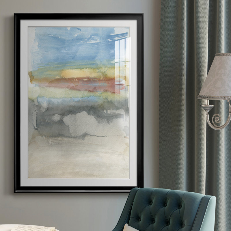 High Desert Sunset I - peinture encadrée, H 26,5 po x l 36,5 po x P 1,5 po, Noir