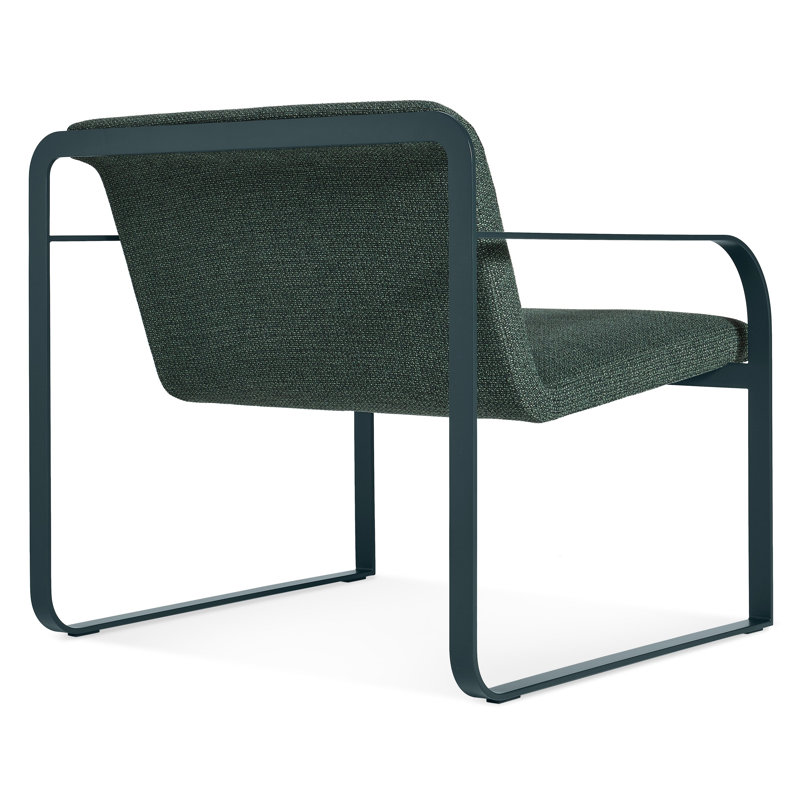 Skald Lounge Chair, Maharam Mantle in Parsley Polyeter Blend, Matte Green