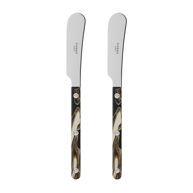 Set of 2 Bistrot Dune spreaders, Black
