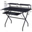 Bureau d'ordinateur noir avec plateau pour clavier