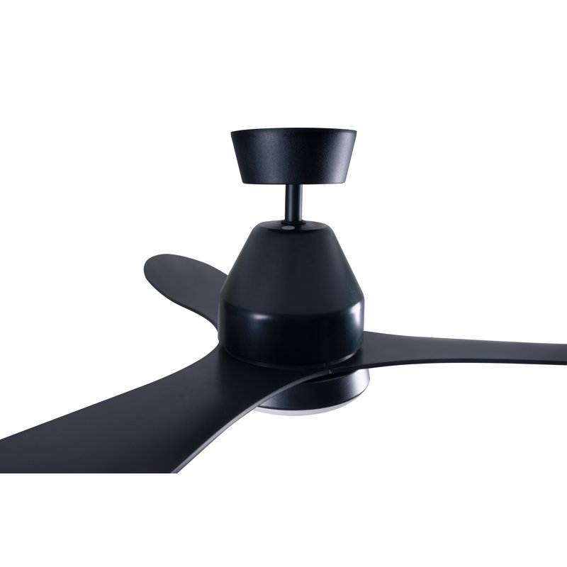 Lucci 142cm Ceiling Fan with Light Kit, Black, Black