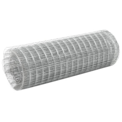 49.9618cm H x 393.7cm W Silver Plastic Wire/Mesh Fence