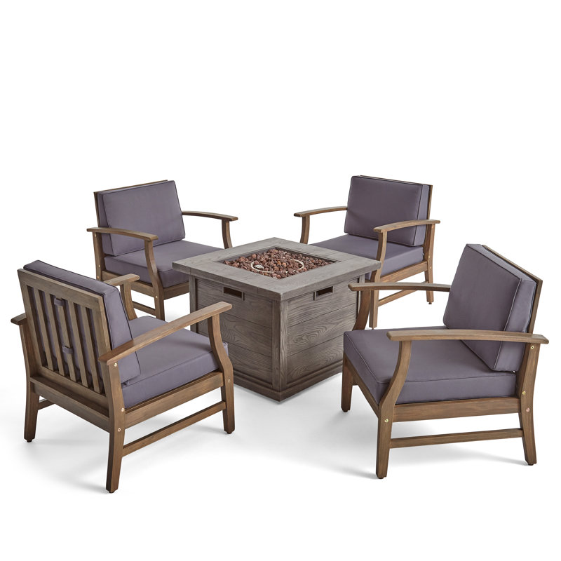 Cleghorn 4 - Person Patio Conversation Set with Cushions
