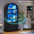 71''H Arch Wine Cabinets With Wine Glass Holder & Wine Rack, Bar Liquor Cabinets With Led Light & Motion Sensor-631425802