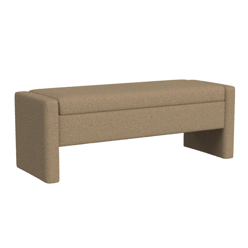 Banc de rangement Ebern Designs Copenhagen Jaylisse, Bouclette brune