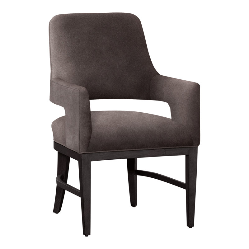 Chaise avec accoudoirs Josie, Gris anthracite, Vison 9953