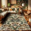 Machine Printed 177cm X 122cm Area Rug