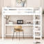 Lit mezzanine avec bureau intégré et tablettes-113752950-113752951