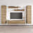 Volpe 100" Modern Floating Wall Mounted Entertainment Center with 16-Color LED Lighting, High Gloss Finish-822149148
