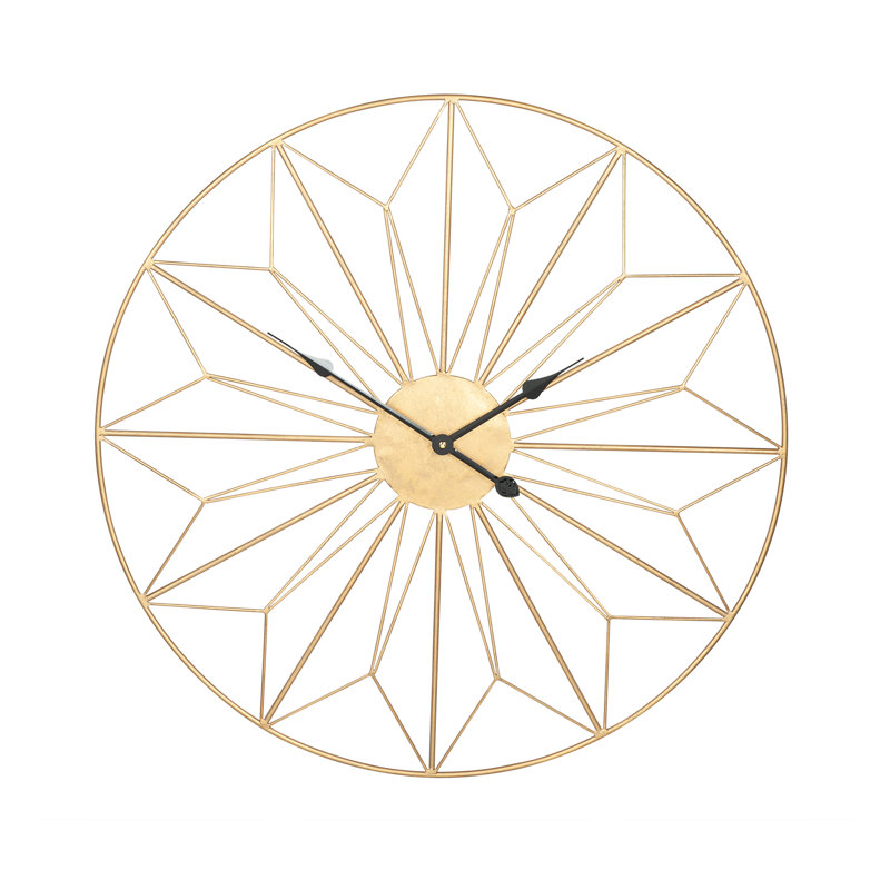 Lantremange Metal Wall Clock, Black