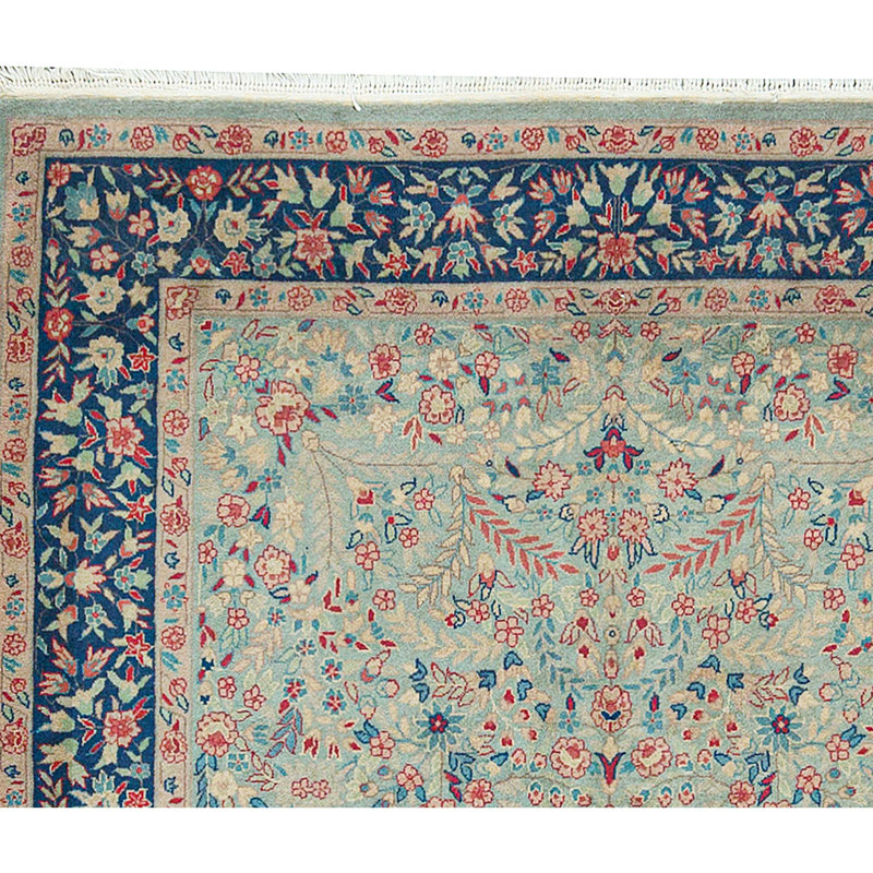 Hand-Knotted High-Quality Blue Area Rug
