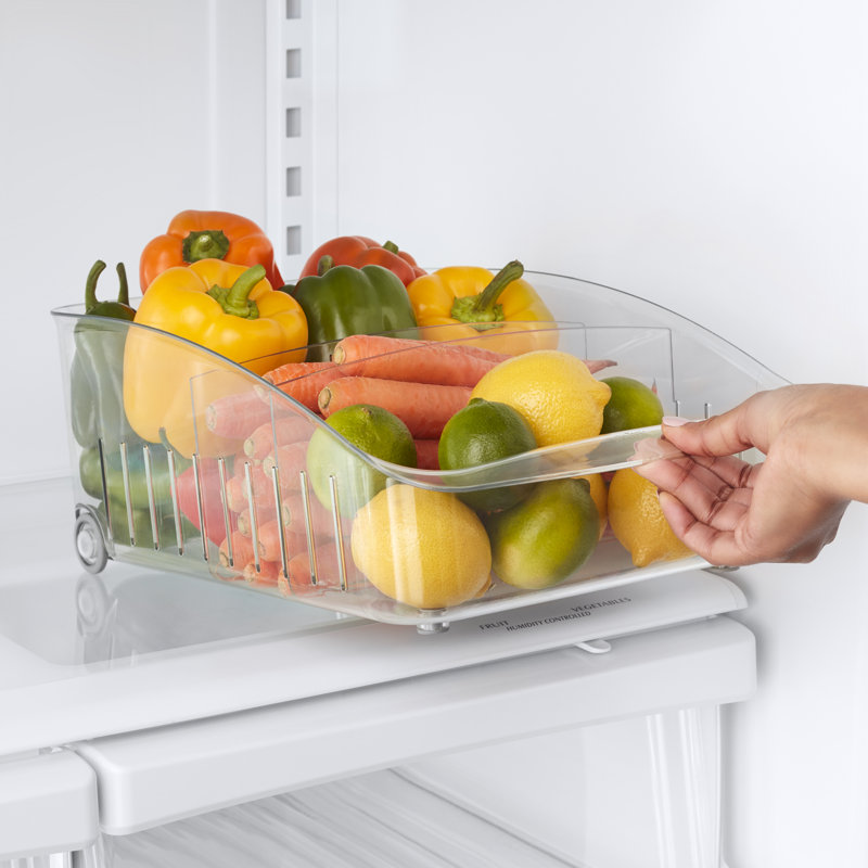 YouCopia RollOut Fridge Drawer, 10", Rolling Fridge with Adjustable Dividers