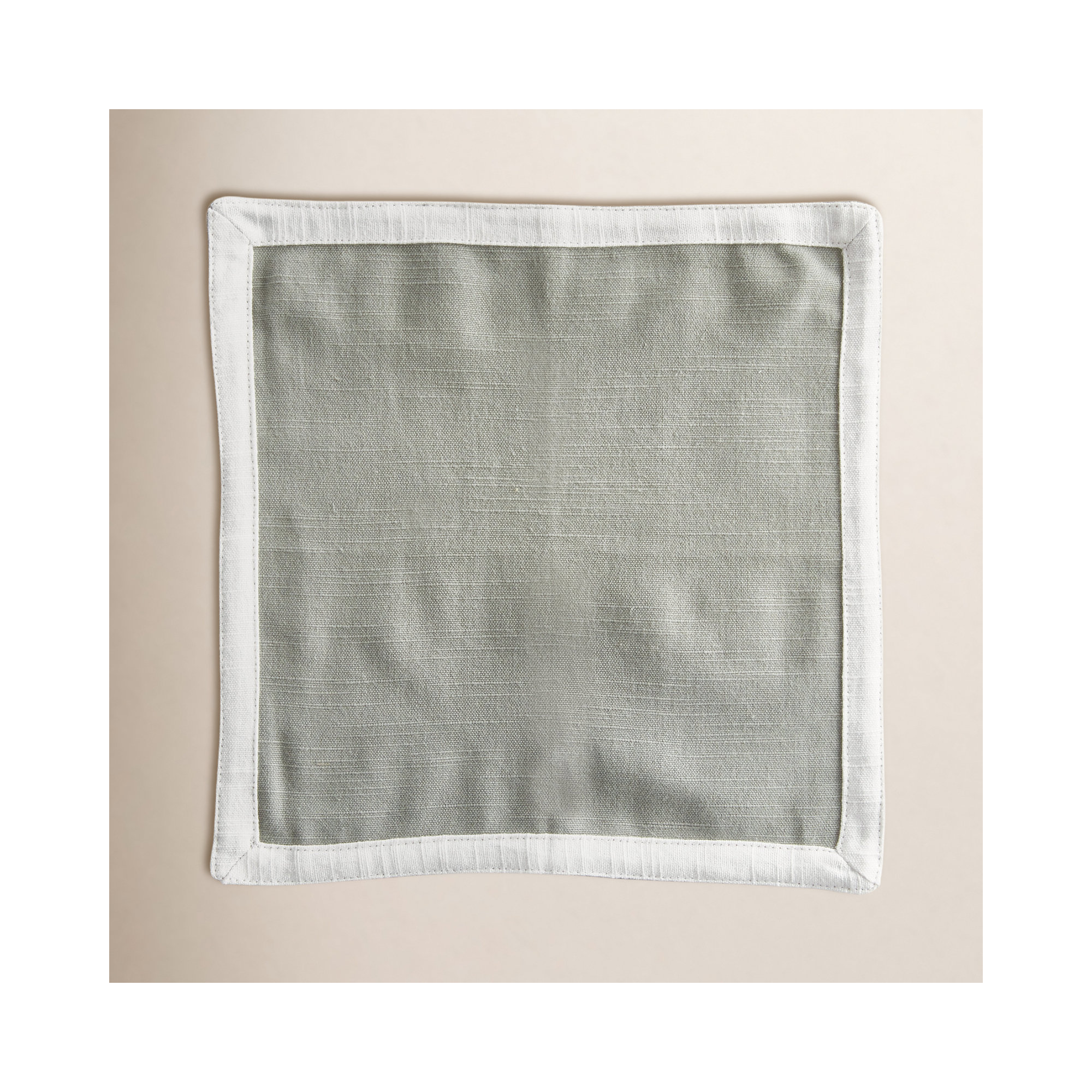 Iggy Cotton No Pattern Square Napkin, Sage Green