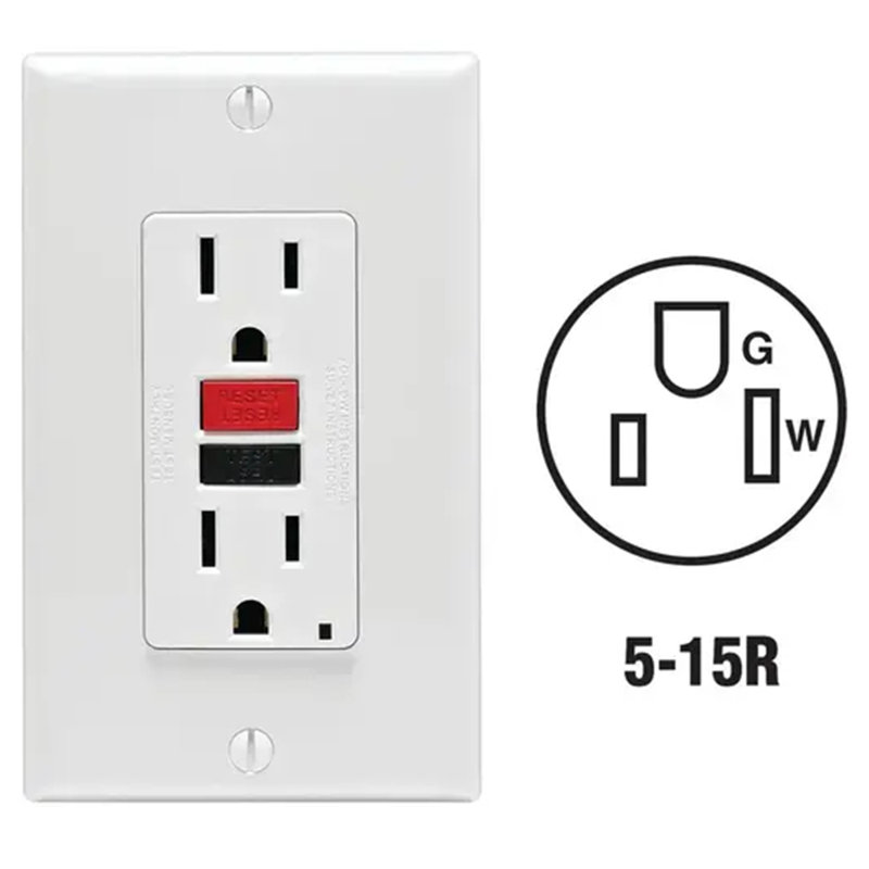 Leviton SmartlockPro 15 Amp 125 Volt Duplex GFCI Outlet 5-15R 1 Pack, White