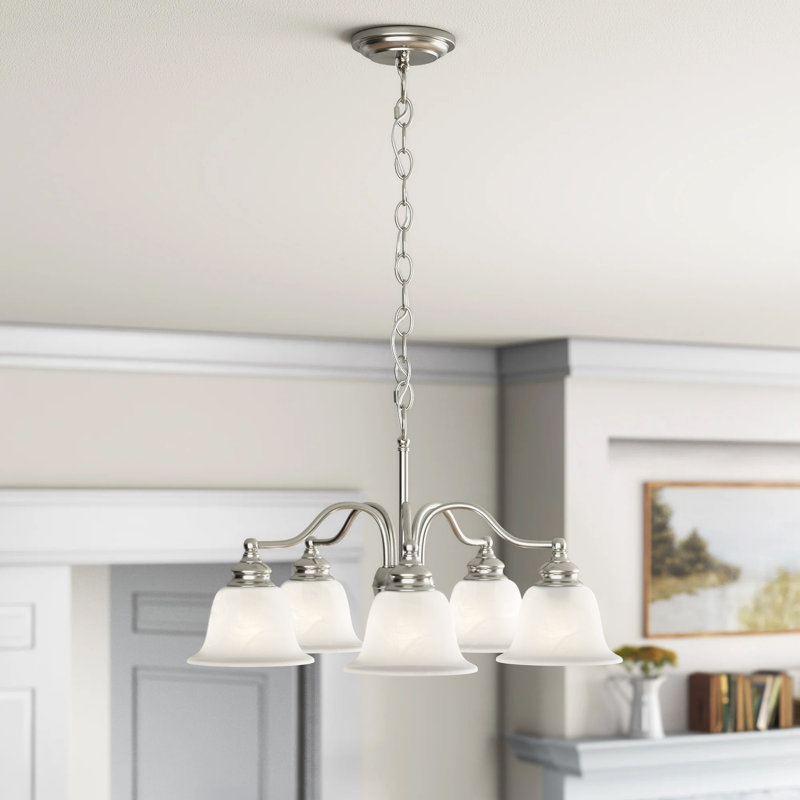 Becky 5 - Light Classic / Traditional Chandelier, Brushed Nickel