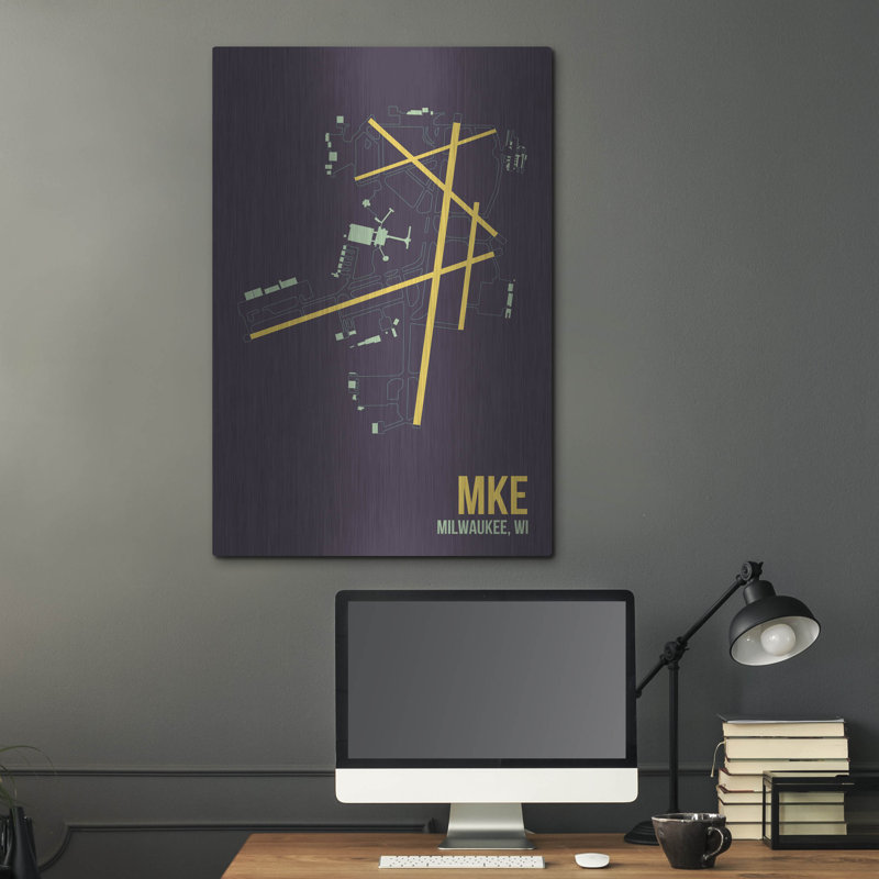 "Mke" par O8 à gauche, H 36 po x l 24 po