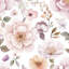 Papier peint floral avec fond blanc