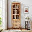 Armoire étroite 54,53 po en bois rustique avec 2 tiroirs-62656863