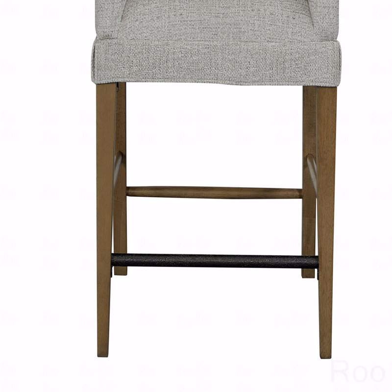 Tabouret de comptoir rembourré, Amande