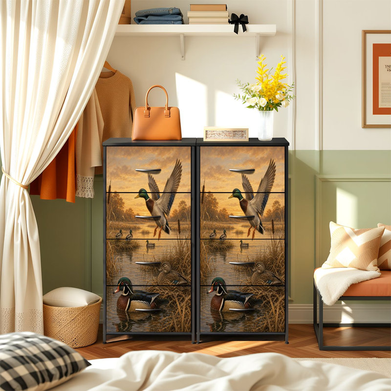 Commode verticale 4 tiroirs Mallard Ducks