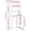  Highboard Artisan Oak 69.5 X 34 X 180 Cm-1315533835