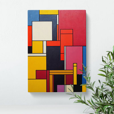 Bauhaus Abstract Art No.2 - Wrapped Canvas