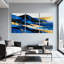 «Abstract Abstract Mountain Landscape with Accents», ensemble de 3 impressions sur toile-506030162