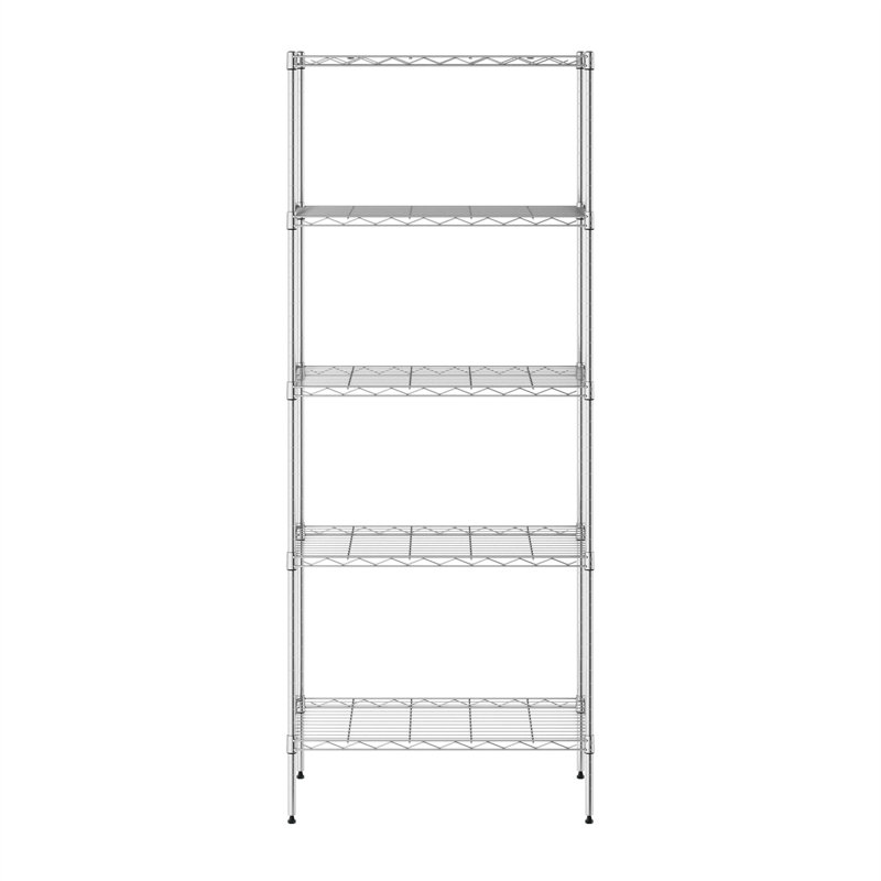 Canika Stainless Steel Storage Rack, Stainless Steel, 152.4cm H x 60.96cm W x 35.56cm D