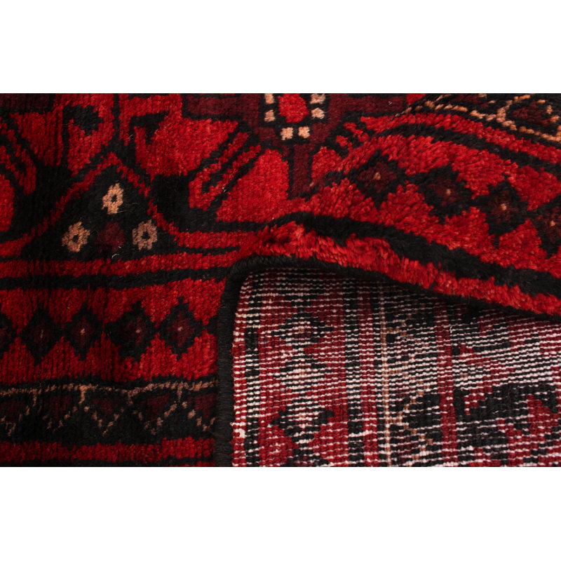 Tapis de bois one-of-kind à la main-noué la 2010 anatolian rouge 4 pi 10 po x 9 pi 9 po Ivy 