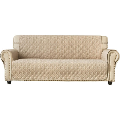 100% Waterproof Quilted Sofa Slipcover, Non-Slip Furniture Protector for Dogs, Kids  Pets, Machine Washable, Beige