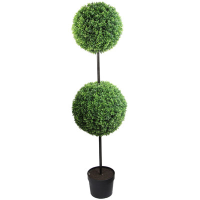 59 " H Faux Boxwood Topiary in Resin Pot