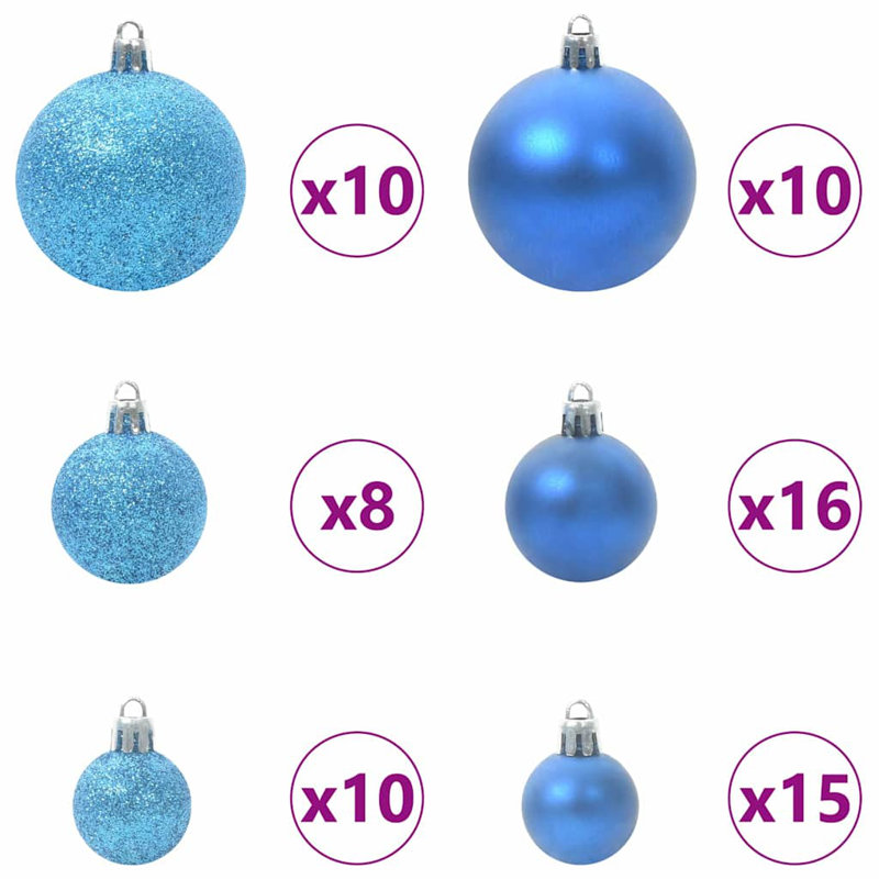 Christmas Tree with 300 LEDs with Stand PVC, Pink/Blue, 210cm H