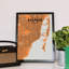 « miami city map », reproduction d’impression sur affiche orange-31736687