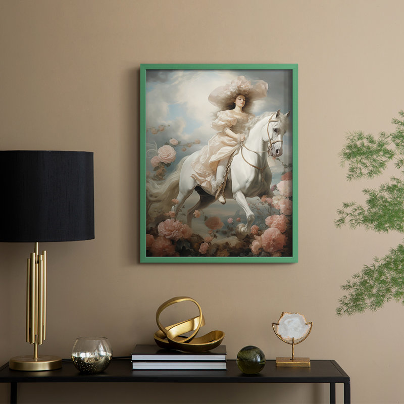 Reproduction encadrée WOMEN Series CMLXII - bois massif, H 30 po x l 24 po, Vert