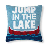 Devionne Jump In The Lake Hooked Pillow