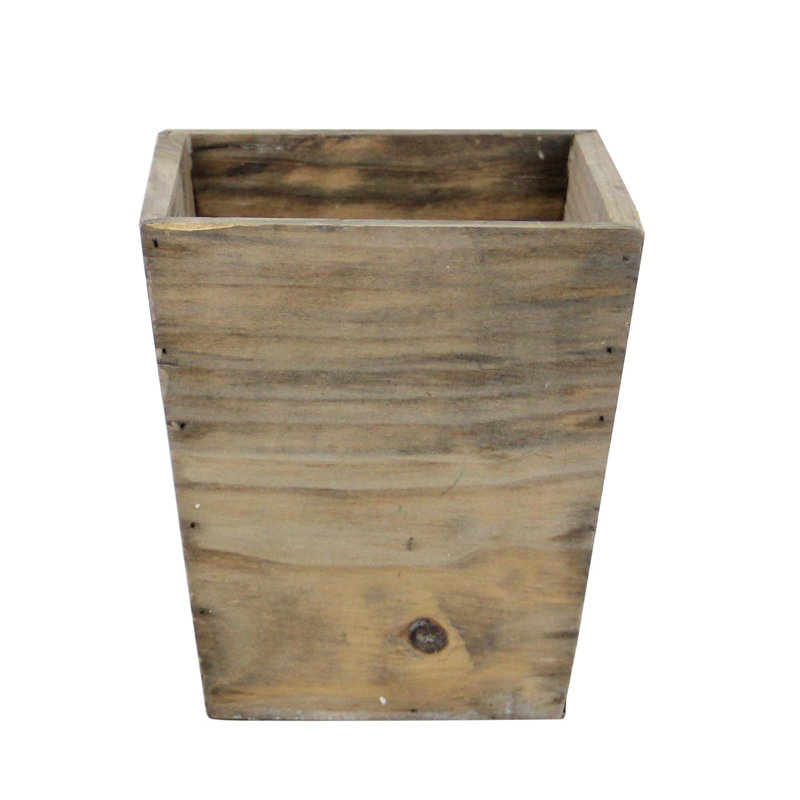 Contenant rustique en bois naturel Country Country, H 6,5 po x l 6 po x P 6 po