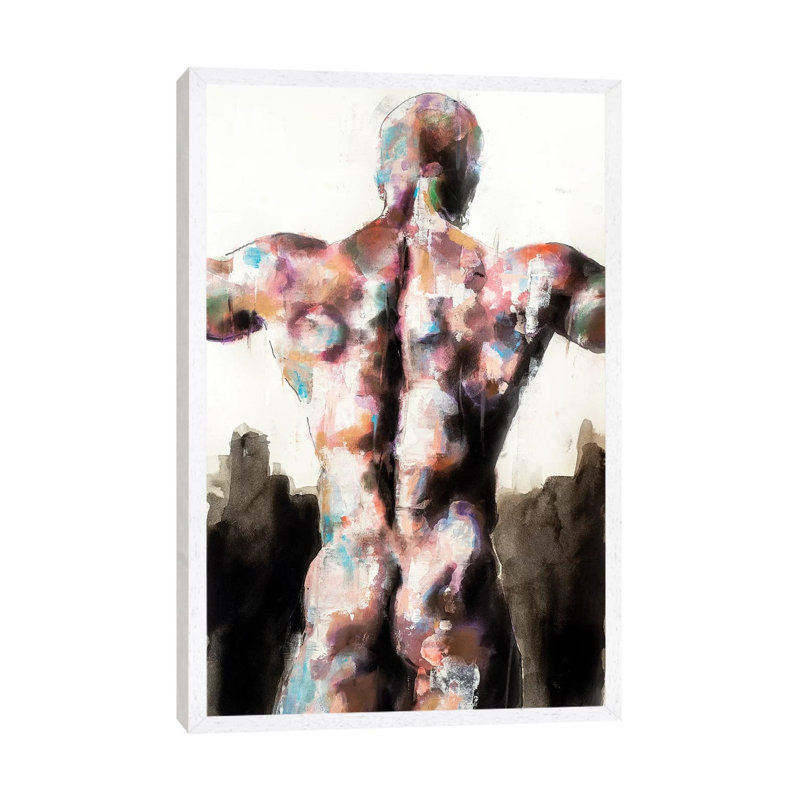 Back Study 10-16-19 by Thomas Donaldson - Print on Canvas, 101.6cm H x 66.04cm W x 3.81cm D, White Floater Framed
