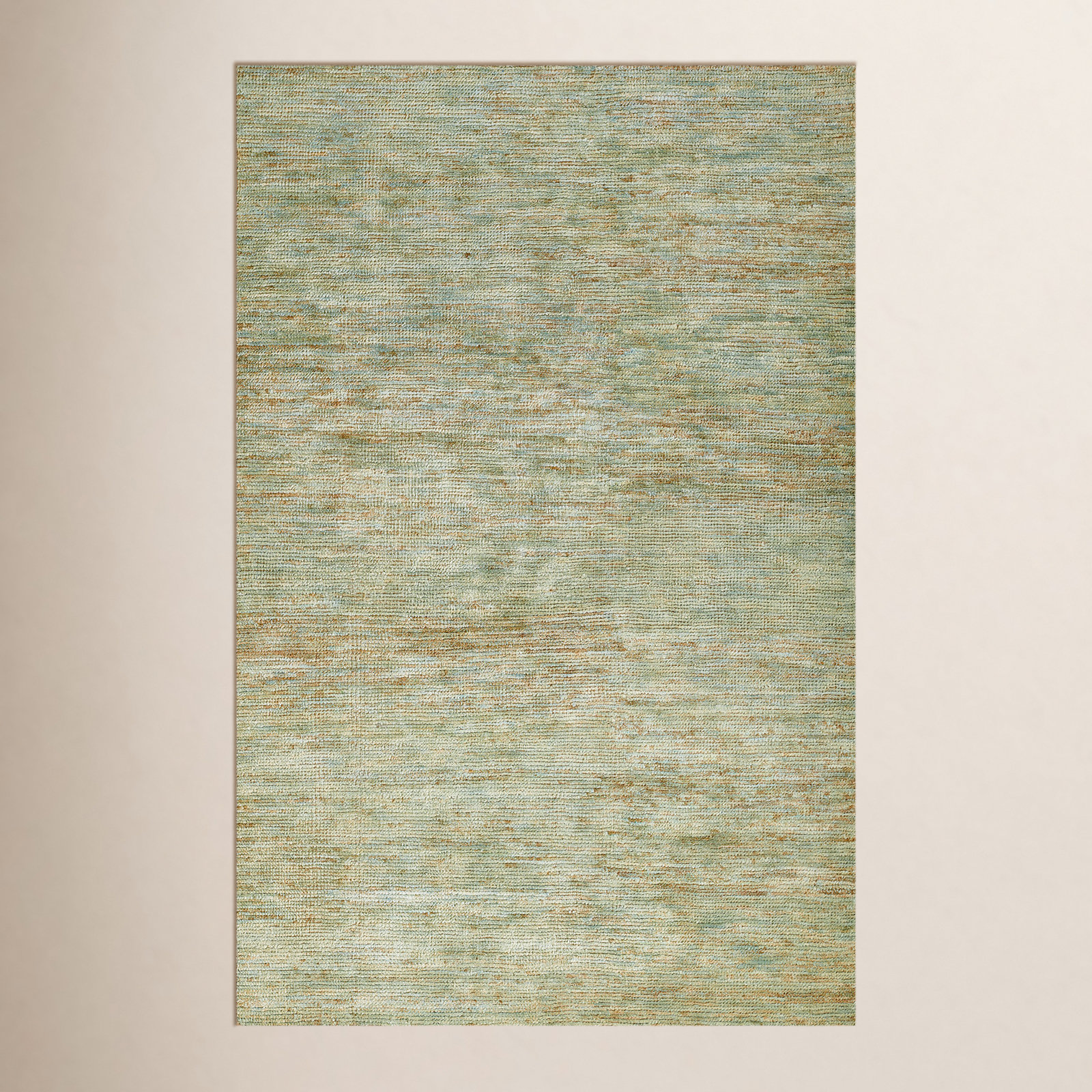 Sarina Handmade Green Rug, Rectangle 8' x 10'