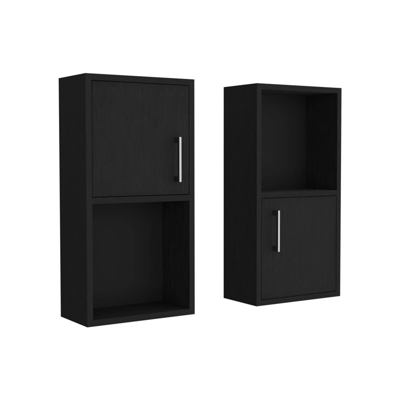 Wall Mounted Bathroom Medicine Cabinet with Two Doors and Two Shelves