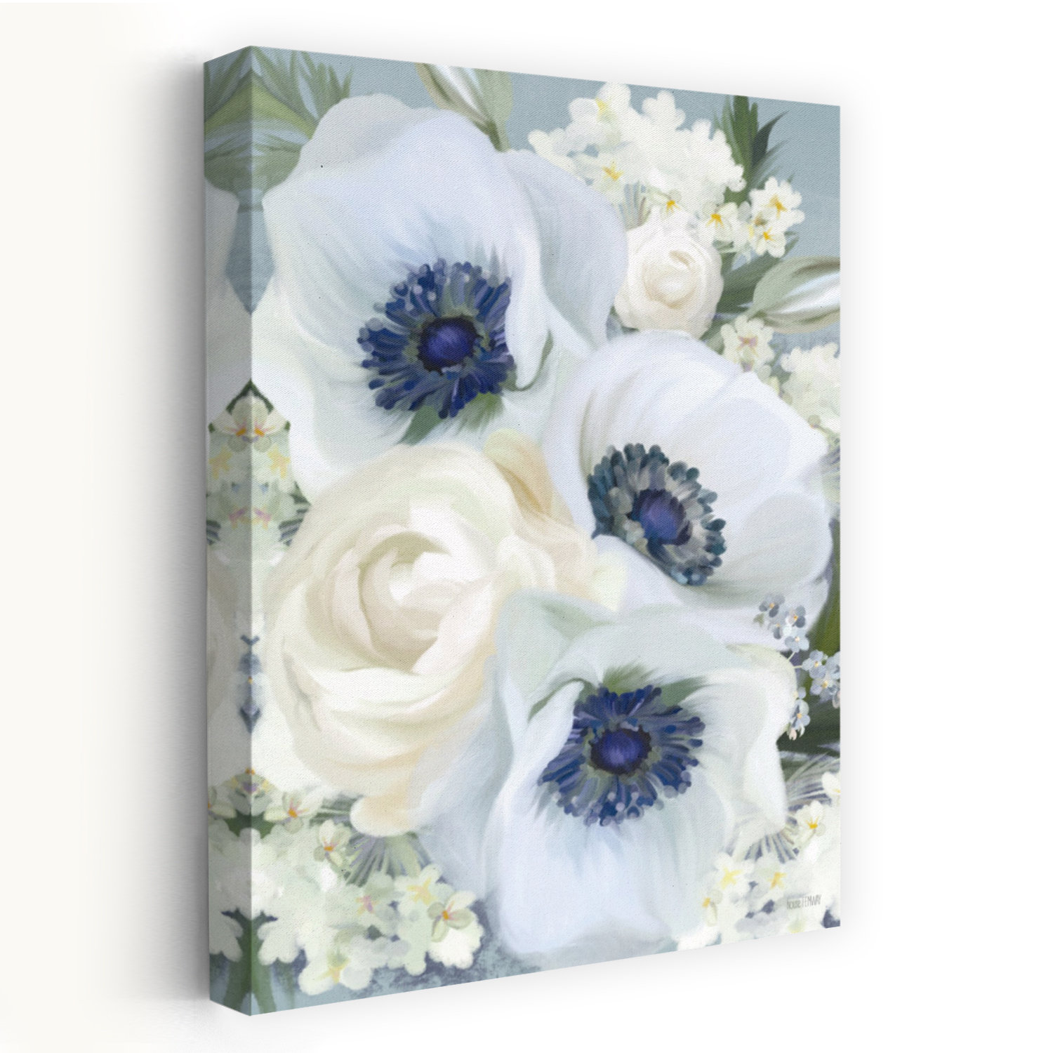 Red Barrel Studio Anemones In Blue I Contemporary Flower Art - Wayfair ...