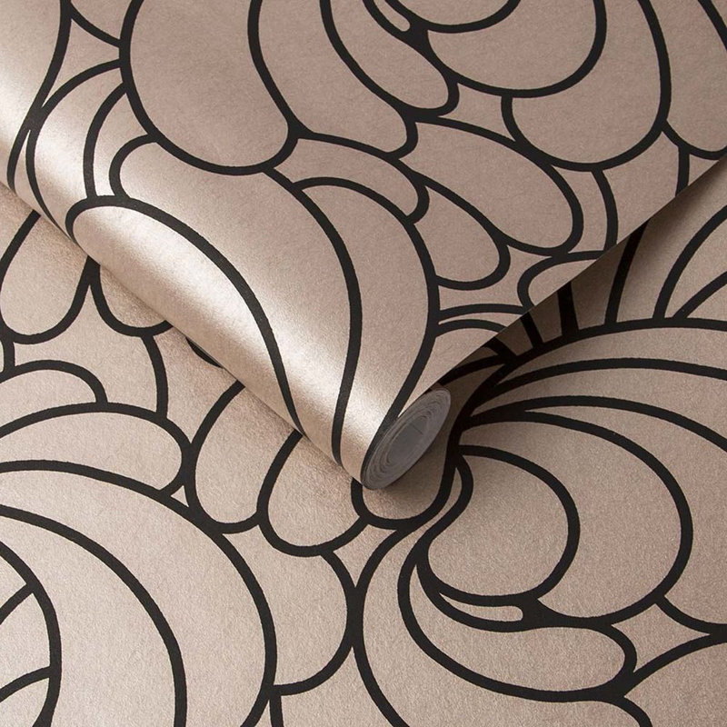 Bananas Abstract Metallic Wallpaper Roll, Bling