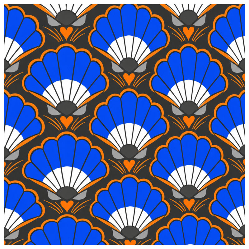 Couvertures bleues et orange, 60in W x 80in H