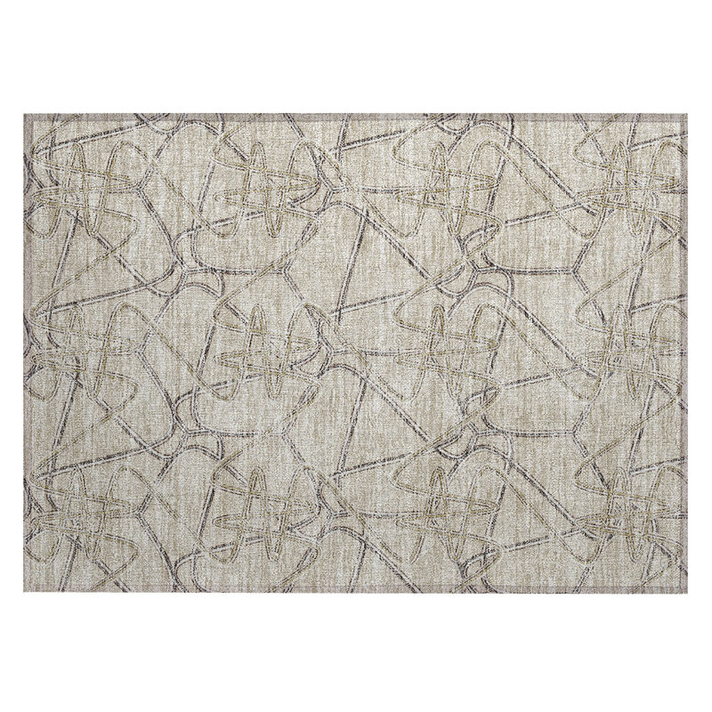  Aleg Area Rug with Non-Slip Backing, Rectangle 1'8" x 2'6"