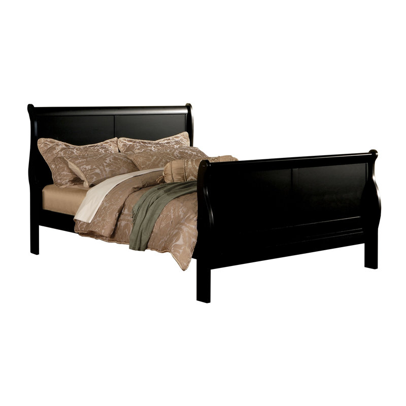 Chidi Sleigh Bed, Black